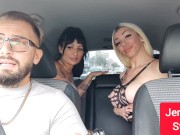 Jennyfer Stone licks her friend's boobs and masturbate a dick with her feet 14/16