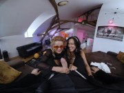 Threesome with Naughty Babes in Halloween Costumes 3/16