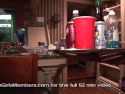 Freaky Brunette Gets Those Big Real Boobs Wet 1/16