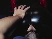 Redheaded girl in latex licked to orgasm - 4k video 4/16