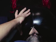 Redheaded girl in latex licked to orgasm - 4k video 6/16