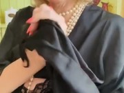 Satin negligee and copper nylons  5/16