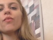 Teen Princess Kirstin smokes a cigarette in her mickey mouse gangster t-shirt and her schoolgirl skirt