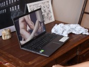 Cute Teen Masturbates Watching Porno 8/16