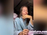 I finger fuck my pussy in the bathroom sneaky orgasms, FemDom & FinDom fun, belly expansion, behind porn scenes - Lelu Love 6/16