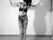 Kinktober day 17 - WET PANTS KINK: Tied up Holding her pee inside until she CAN'T ANYMORE 10/16