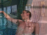 Hottest Russian pornstar Irina strips nude in swimming pool 6/16