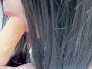 下着の横からおチンポをジュボジュボ突きまくりお汁が沢山出てしまう日本人奥様 1/16