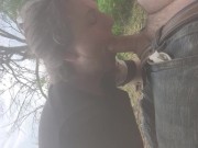 Blowjob by the river