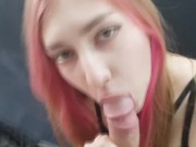 Casting Pink Haired Girl in Jeans - Hard Mouth Fuck | PussyKageLove 11/16