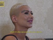 Submissive Blondie Hammered In Threesome 5/16