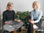 Blonde's First Time Eating Pussy 13/16