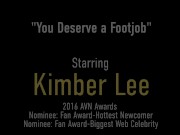 Your Hot GF Kimber Lee Strokes Your Cock With Her Sexy Feet! 1/16