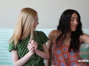 Cute Babe Fists a Hot Brunette 11/16