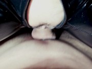 Latex milf fucked on the swing chairs - cum on latex 12/16