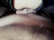 Latex milf fucked on the swing chairs - cum on latex 8/16