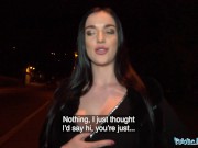 Public Agent Stunning long haired babe fucked in sexy black lingerie 1/16