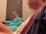 Casual handjob from wife while watching tv on couch 1/16