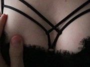 the beauty sat down with her pussy on her lover's cock and fucked with him 1/16