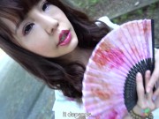 Sexy and cute salesgirl from Japan shows us her pussy to be finger fucked and played with uncensored 4/16