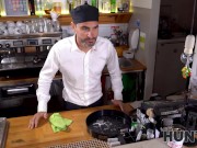 HUNT4K. Visit to local cafe ends for hunter with unforgettable sex with blonde 14/16