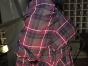 ゆなちゃん①高速道路から丸見えのバルコニーでGカップの裸をお披露目 2/16