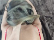 With red lingerie he grabs me by the neck and fucks me well.Part.1/Lencería roja,coge del cuello.P.1 7/16