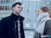 Dirty Flix - Iris Kiss Kiss - Nerdy babe lip-fuck & mouthful 1/16