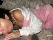 Пришел к соседке пожелать спокойной ночи, а она дала мне в жопу и я жестко трахнул её 3/16