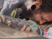 tattoo girl get fucked balls deep in her ass / ANAL, gape, prolapse, split tounge 16/16