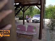 Teen sluts Tiffany Tatum, Mona Blue and Marilyn Sugar in foursome 2/16