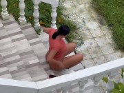 Latin girl  Busted in public doing a xxx vid for her bf  16/16