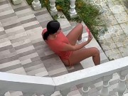 Latin girl  Busted in public doing a xxx vid for her bf  6/16