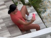 Latin girl  Busted in public doing a xxx vid for her bf  7/16