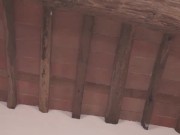 Two tattooed italian lesbians in stockings play footsies 14/16