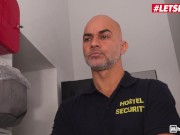 HORNYHOSTEL - Security Guard Catches Horny Teen Katerina Rina Masturbating 6/16