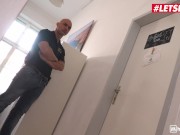 HORNYHOSTEL - Security Guard Catches Horny Teen Katerina Rina Masturbating 7/16