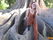 This teen has no limits! Parading her naked body around the streets of Seville 4/16