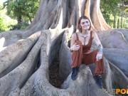 This teen has no limits! Parading her naked body around the streets of Seville 7/16