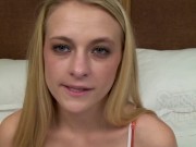Watch this sexy blonde 18 year old amateur give a HOT blow job 3/16