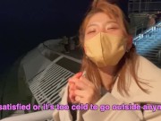 夜景デートでテンション高めの可愛い女子大生と生ハメ中出しSEX♡RYO＆YUU♡素人カップル/歳の差/10代/美少女/スタイル抜群/野外露出/個人撮影/English subtitles   1/16