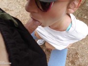 EXTREMELY PUBLIC BLOWJOB- I gave a Guy in the Park a sloppy Head so he Cum within 5 Minutes 8/16