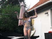 Swimming pool teen with big boobs Anastasia swimming naked 1/16