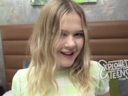 She is blonde she is 85 lbs and she loves sucking cock 3/16