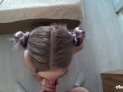 Fitness Blonde Teen gets a load of cum on her face - Anny Walker 14/16