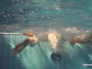 Horny babes swim nude underwater 9/16