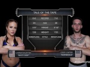Naked Sex Wrestling As Carmen Valentina Battles Cody Carter And Sucks Cock Before A Pounding 1/16