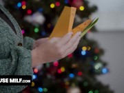 FreeUse Milf - Huge Boobed Stepmom Rides Her Three New Stepsons Under The Christmas Tree 3/16