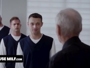 FreeUse Milf - Huge Boobed Stepmom Rides Her Three New Stepsons Under The Christmas Tree 5/16