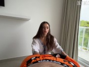 Sexy brunette wanted to go without panties but guy stoped her 2/16